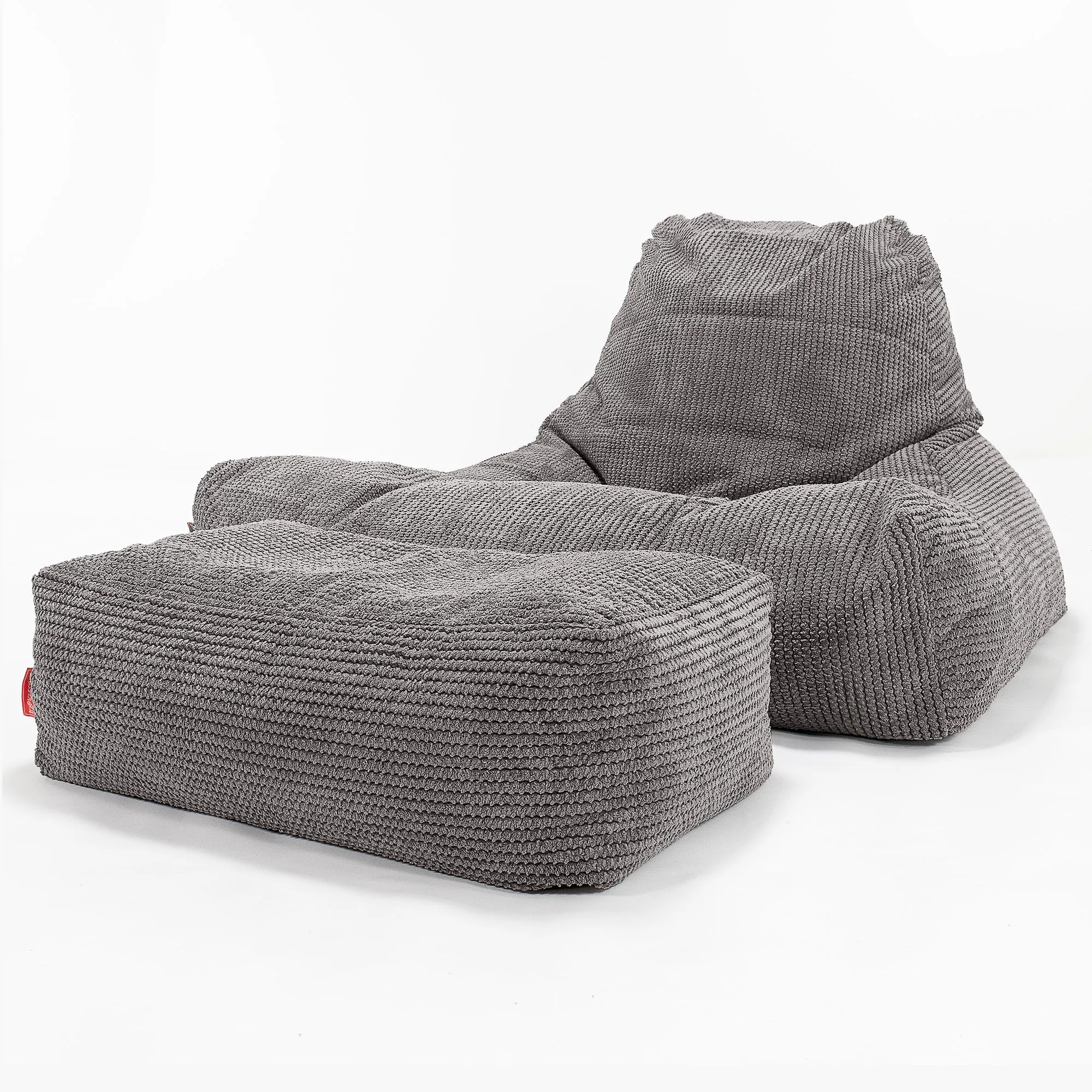 Mega Lounger Bean Bag - Pom Pom Charcoal Grey
