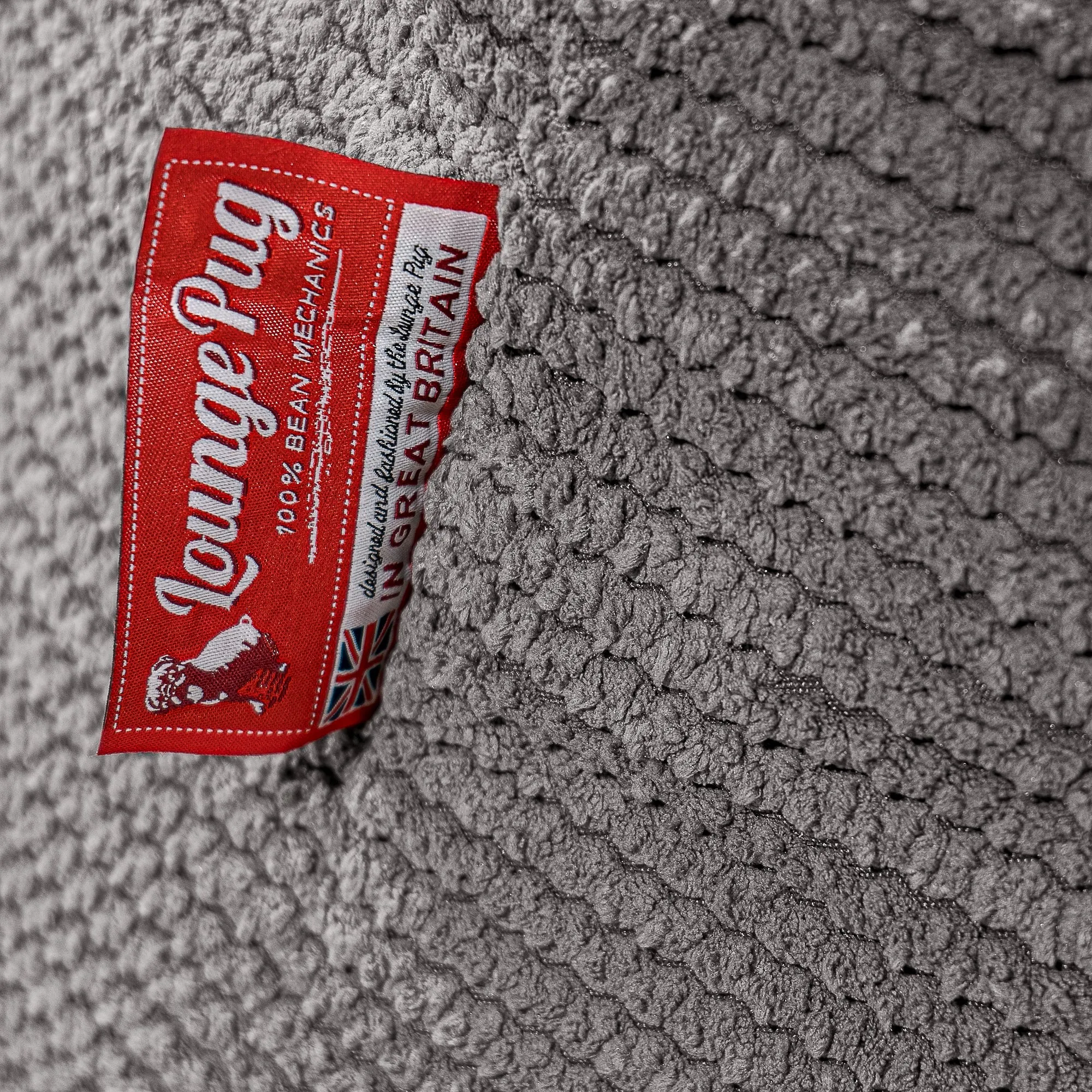 Mega Lounger Bean Bag - Pom Pom Charcoal Grey