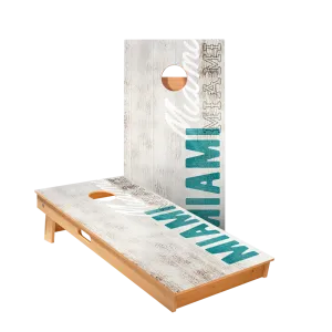 Miami Football Vintage Gameday Star Cornhole Boards