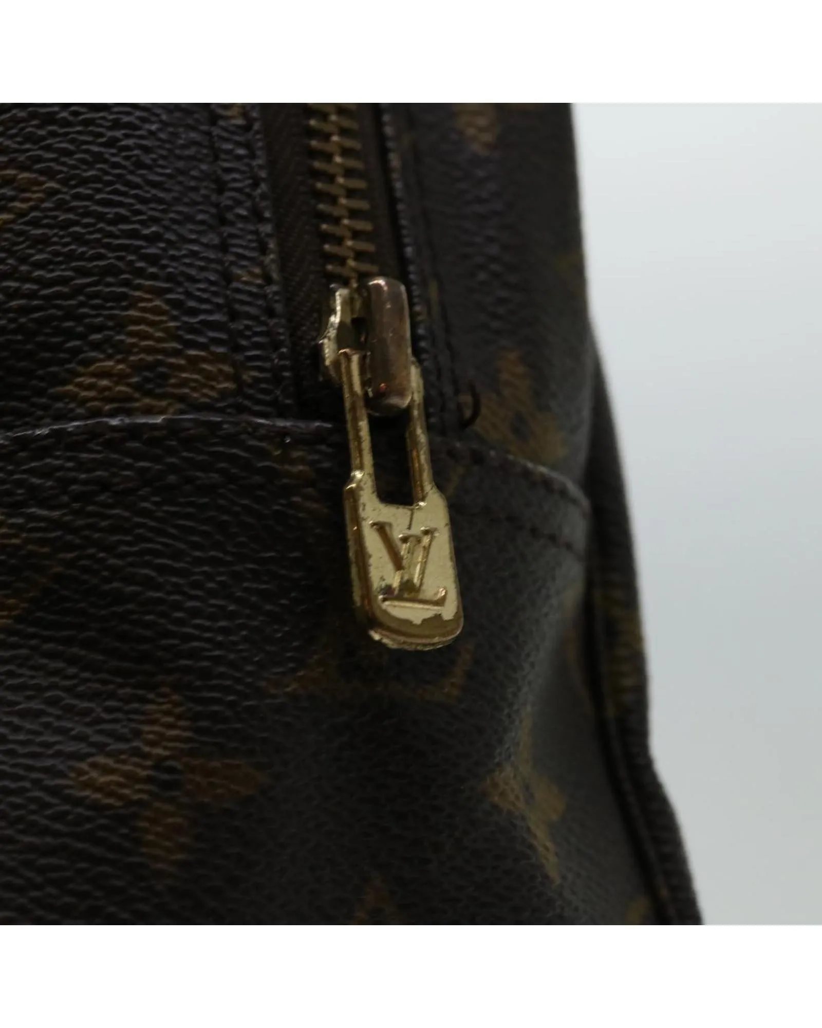 Monogram Canvas Clutch Bag with Accessories and Storage Smell