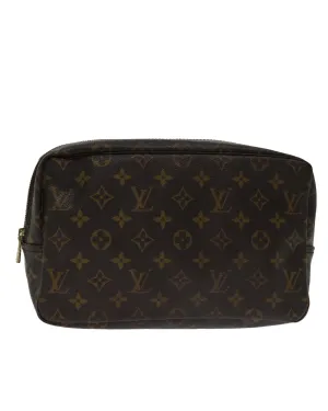 Monogram Canvas Clutch Bag with Accessories and Storage Smell