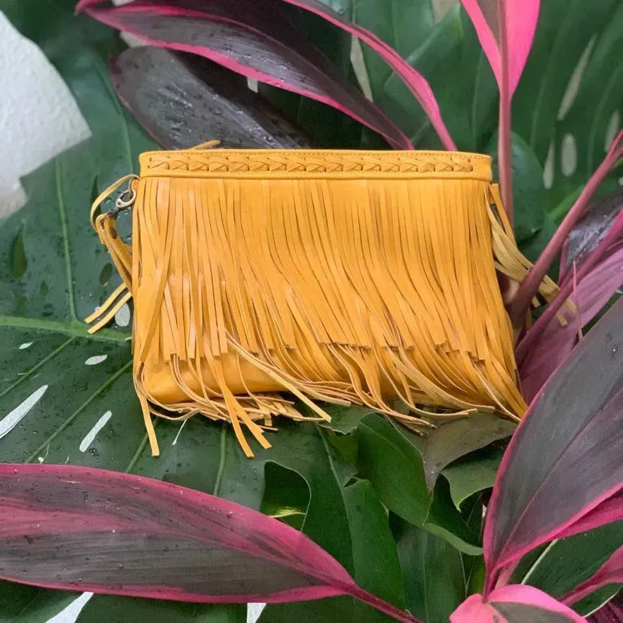 Mustard Cross Purse / Clutch