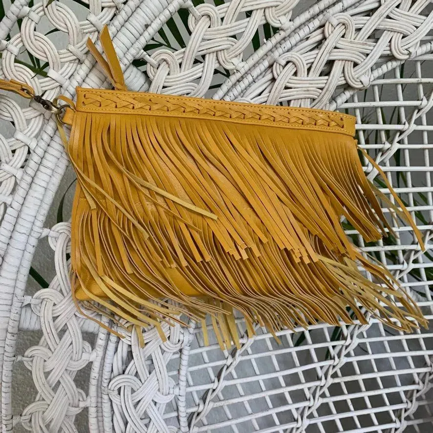 Mustard Cross Purse / Clutch