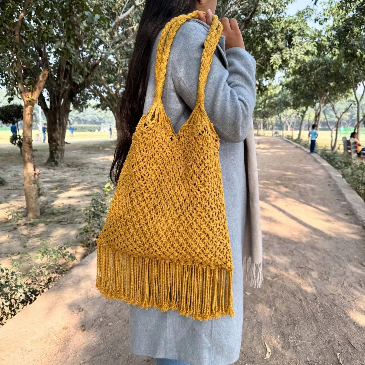 Musturd Yellow Hobo Handmade Bag