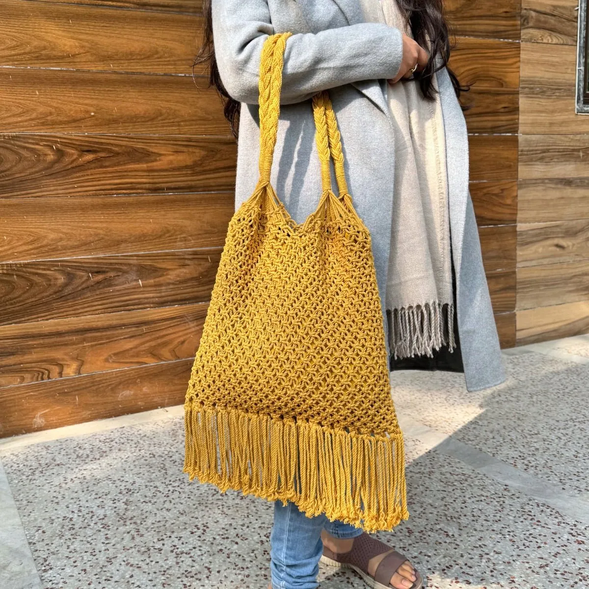 Musturd Yellow Hobo Handmade Bag