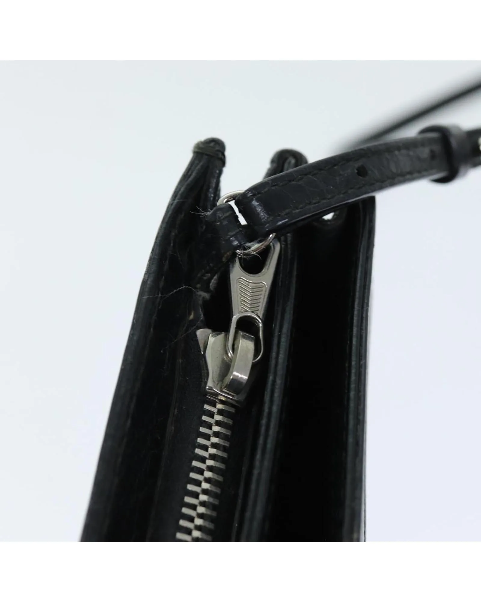 Navy Leather Pochette Shoulder Bag by Balenciaga