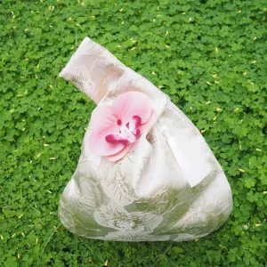 Orchid Elegance Cream Knot Bag