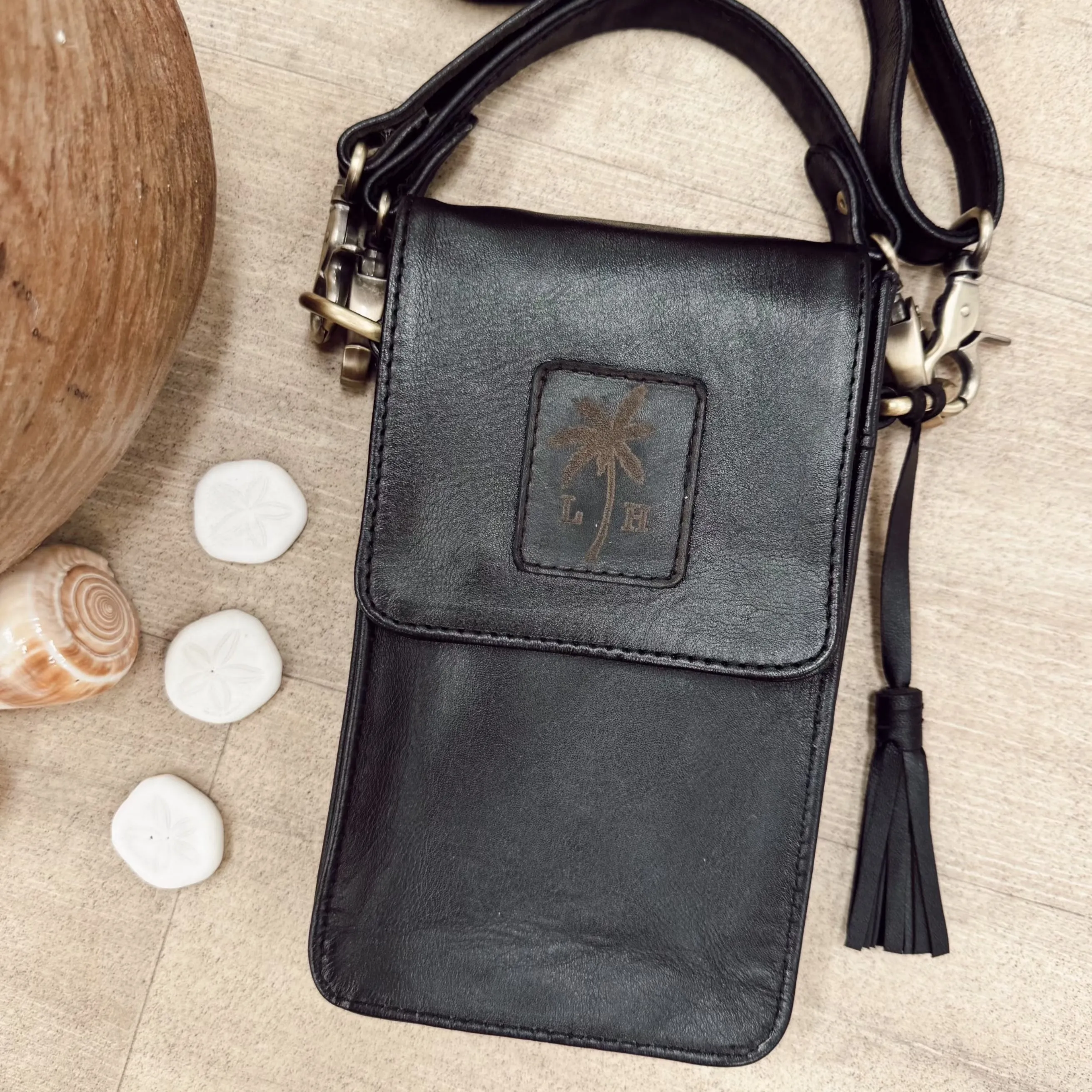 Palm Cove Phone Bag - Black