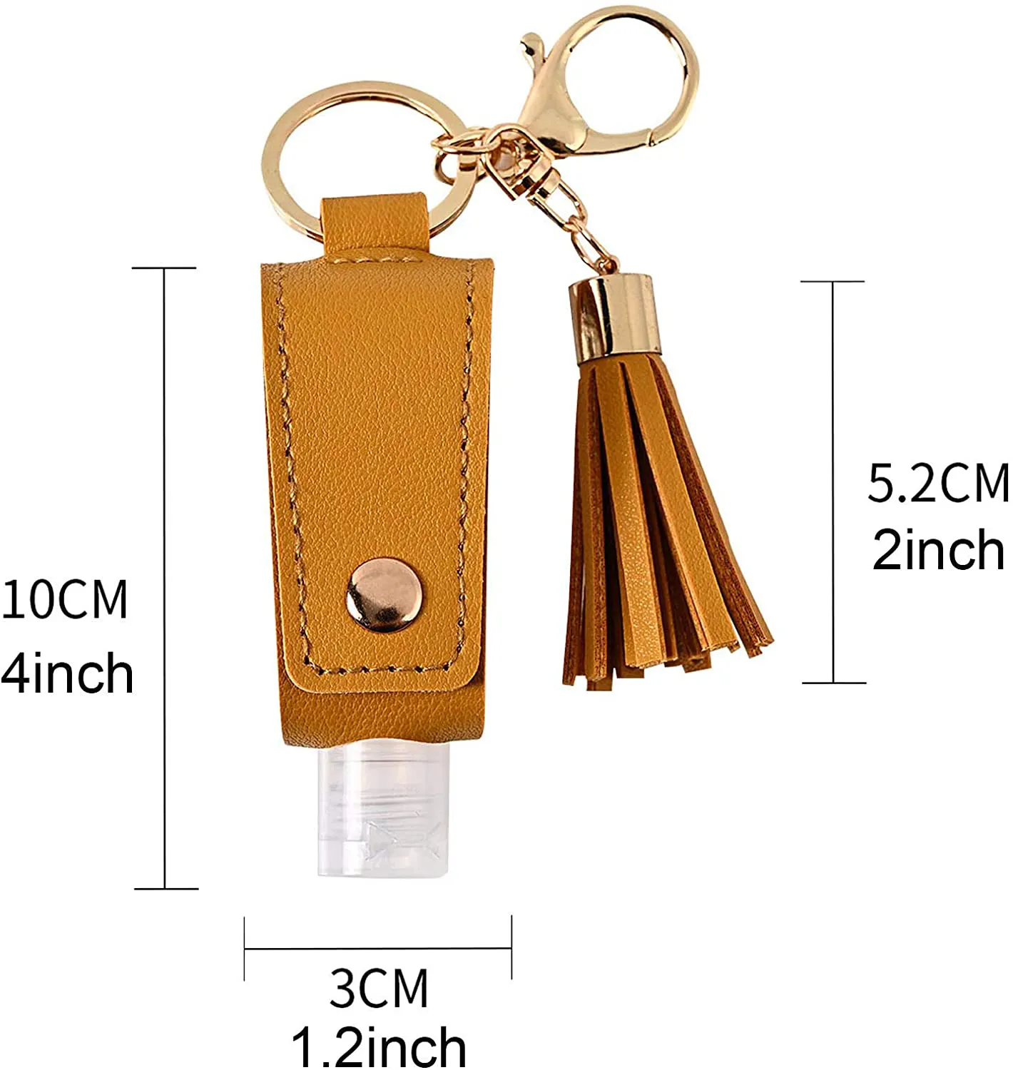 Portable Empty Travel Bottle Keychain Hand Sanitizer Bottle Holder 3 Pack 1Oz / 30Ml Small Squeeze Bottle Refillable Containers for Toiletry Shampoo Lotion Soap (White Pink Blue)