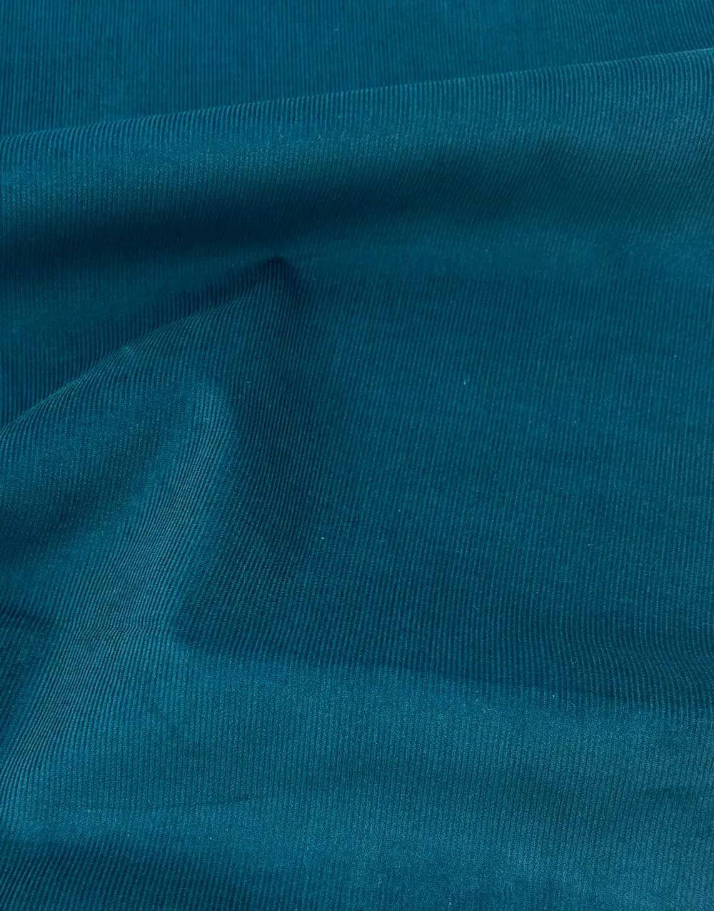 Remnant 50cm - Petrol Cotton 21 Wale Cotton Needlecord Fabric