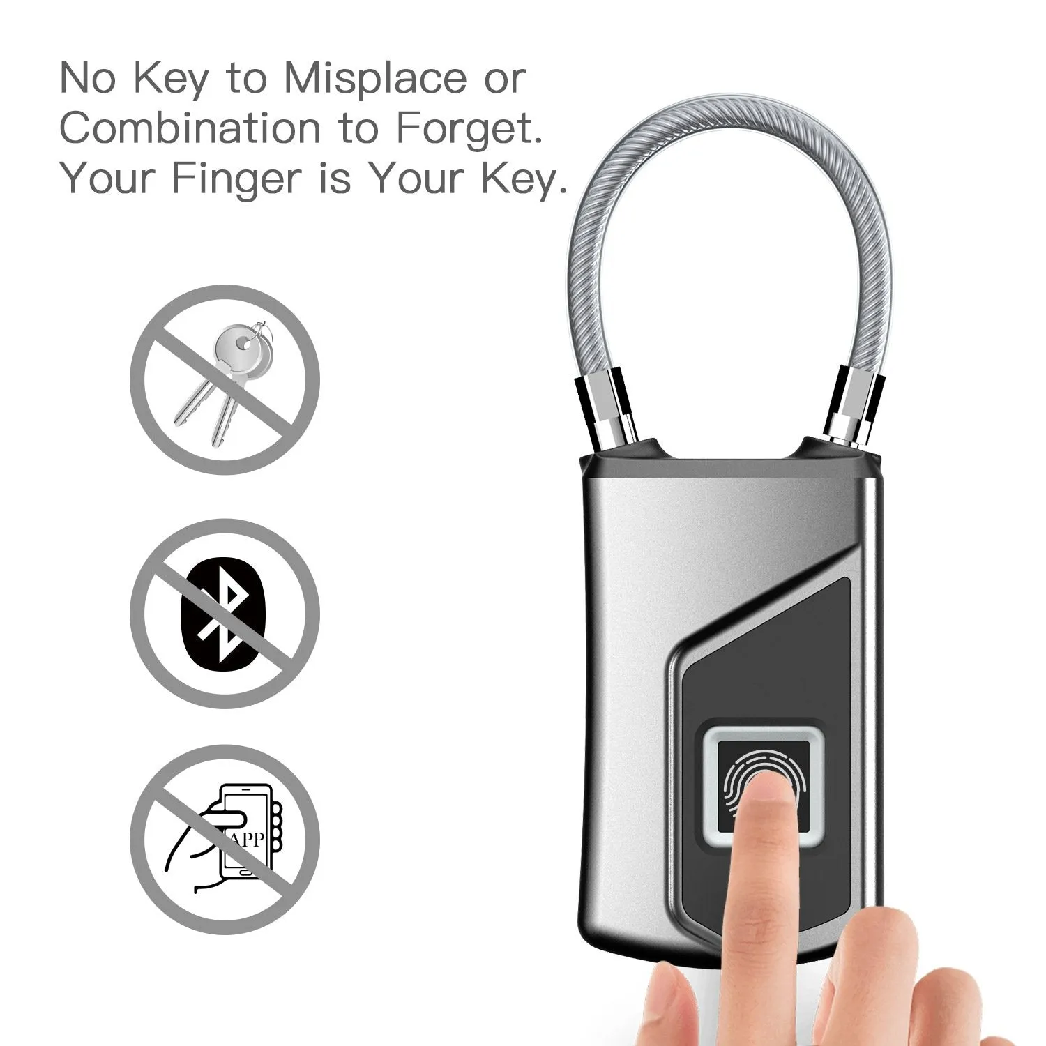 Safe and Convenient Mini Fingerprint Padlock