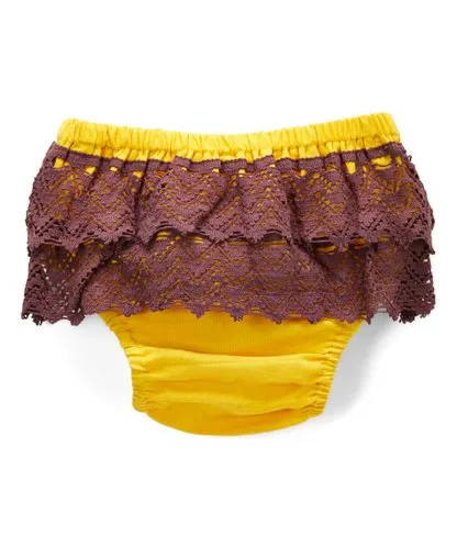 Set of 4 - Diaper Covers with Contrasting Double Lace Detail