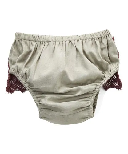 Set of 4 - Diaper Covers with Contrasting Double Lace Detail