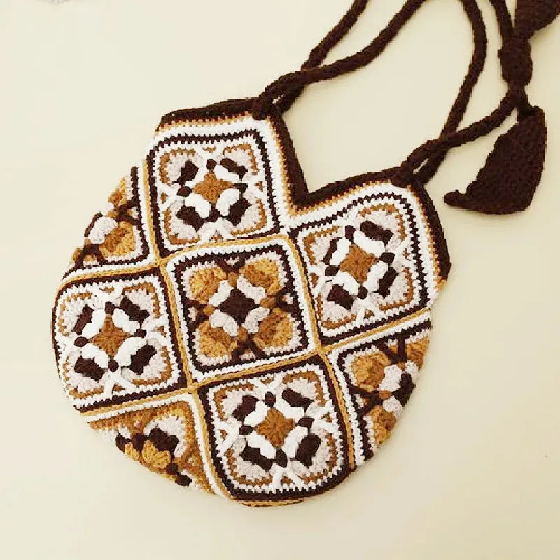 Sohiwoo Hand woven shoulder bag, storage bag, parquet bag, simple, fashionable, convenient and easy to use