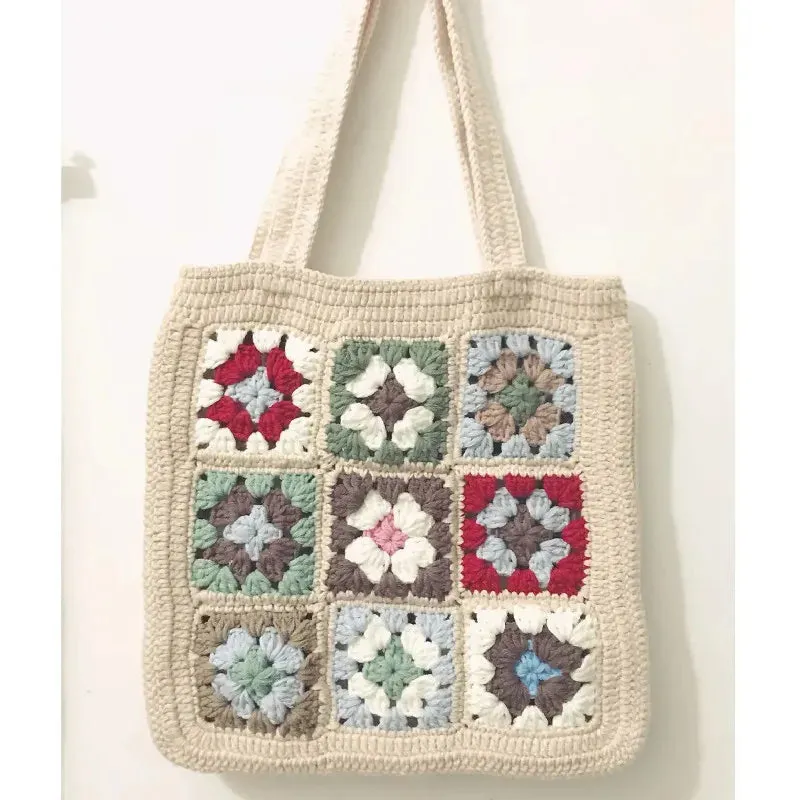 Sohiwoo Hand woven shoulder bag, storage bag, parquet bag, simple, fashionable, convenient and easy to use