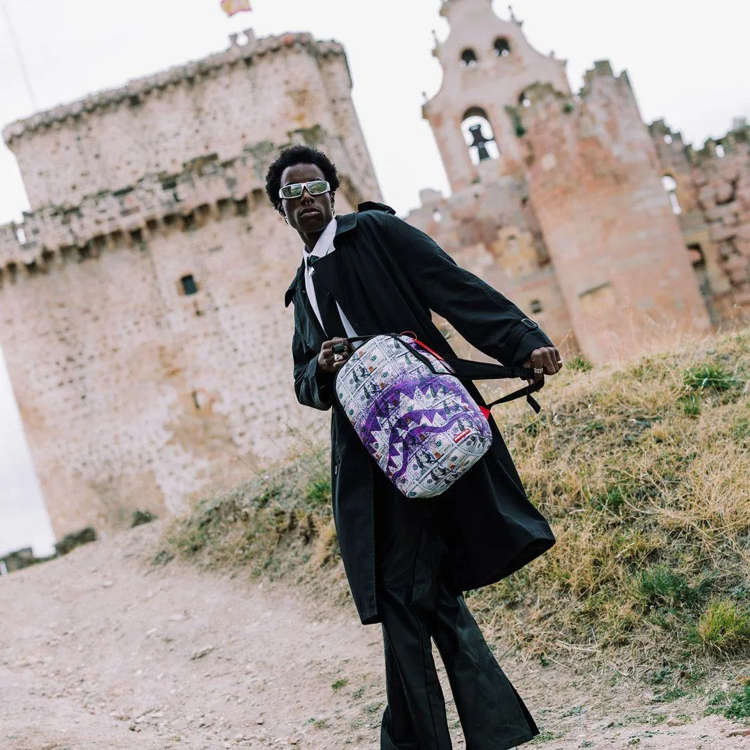 Sprayground Billions in The Bank Backpack - Green / Purple / White