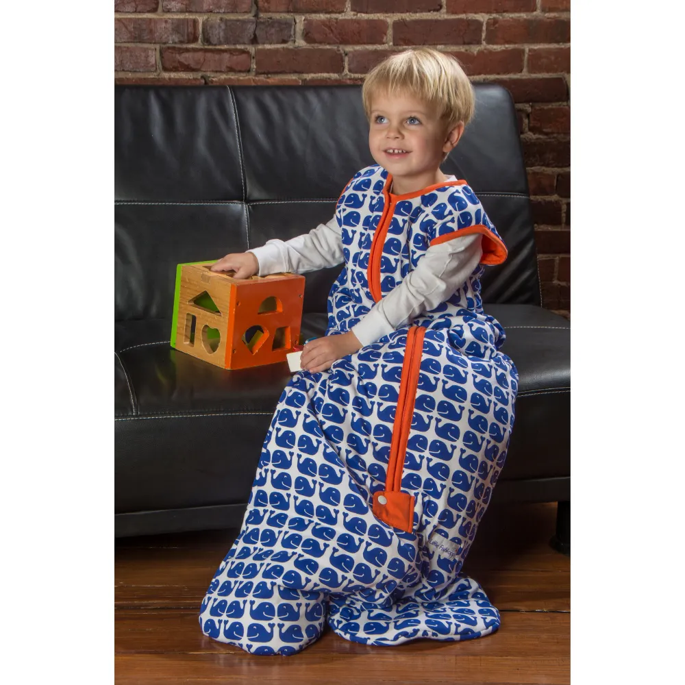 Standard Sleep Bag | Dark Blue Whales
