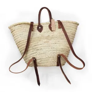 Straw Basket Backpack