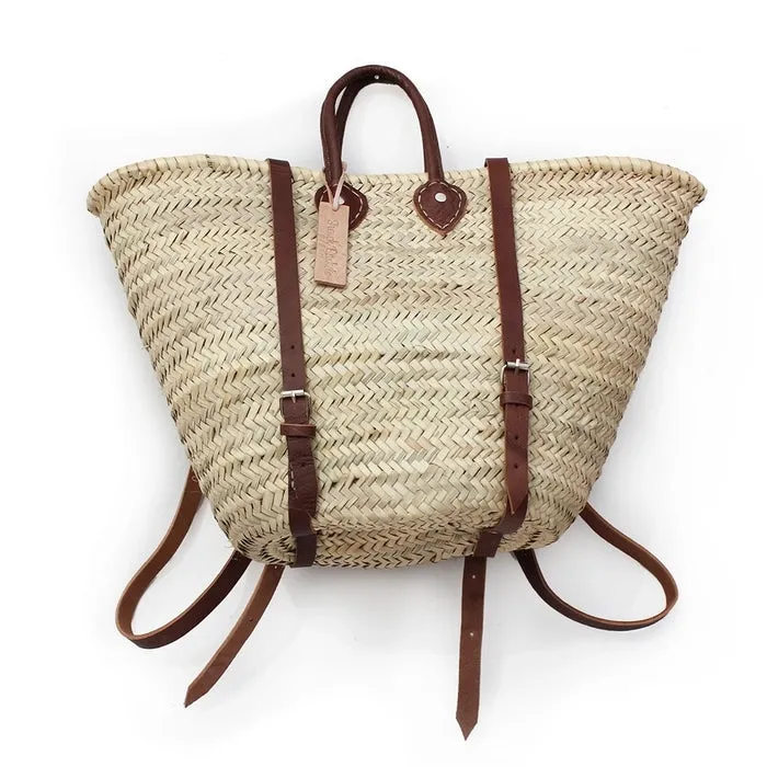 Straw Basket Backpack