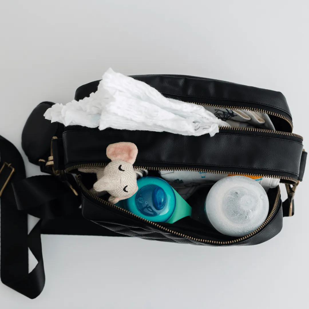 The MamaFlex Sling Diaper Bag (Leather)