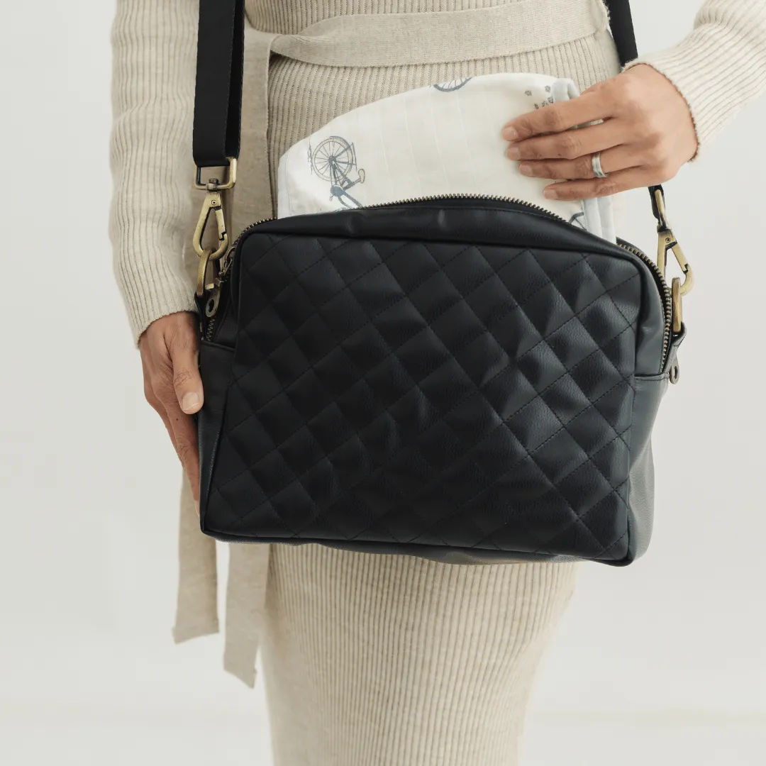 The MamaFlex Sling Diaper Bag (Leather)
