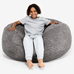 Ultra Comfy Kids Super Sized Bean Bag 6-14 yr - Cord Graphite Grey