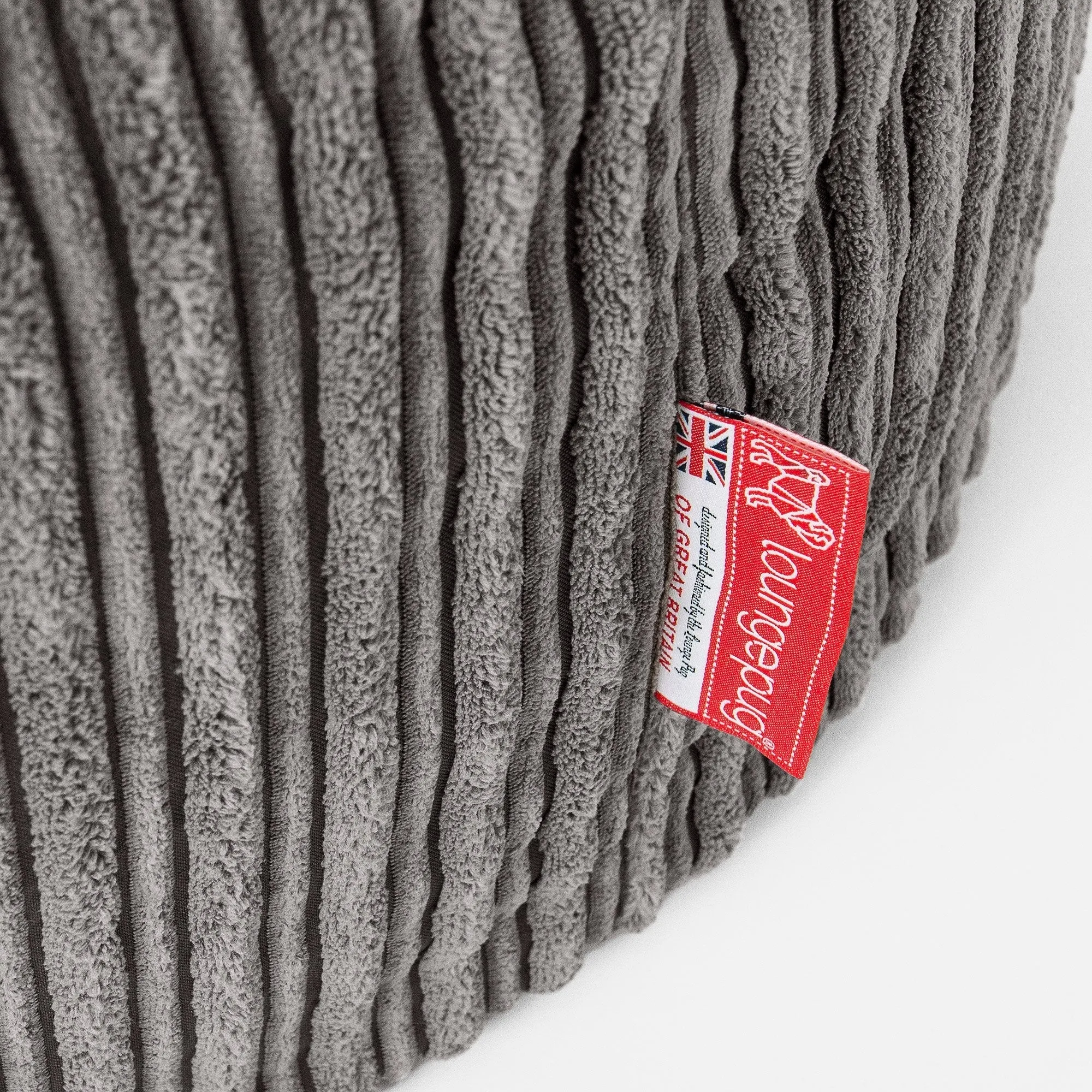 Ultra Comfy Kids Super Sized Bean Bag 6-14 yr - Cord Graphite Grey