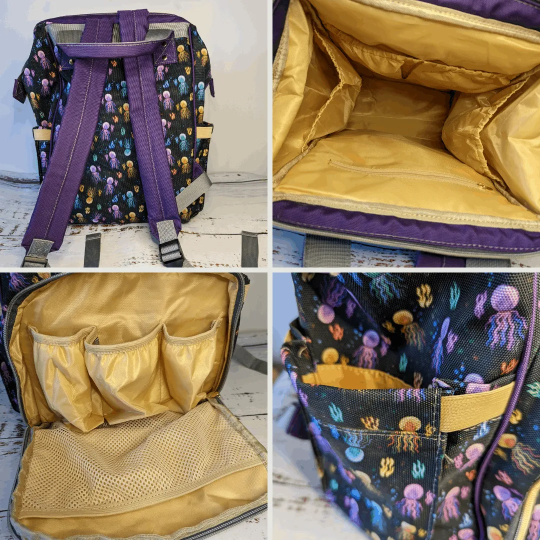 Underwater Fun Multi-Function Baby Changing Backpack Bag - Squidding Around