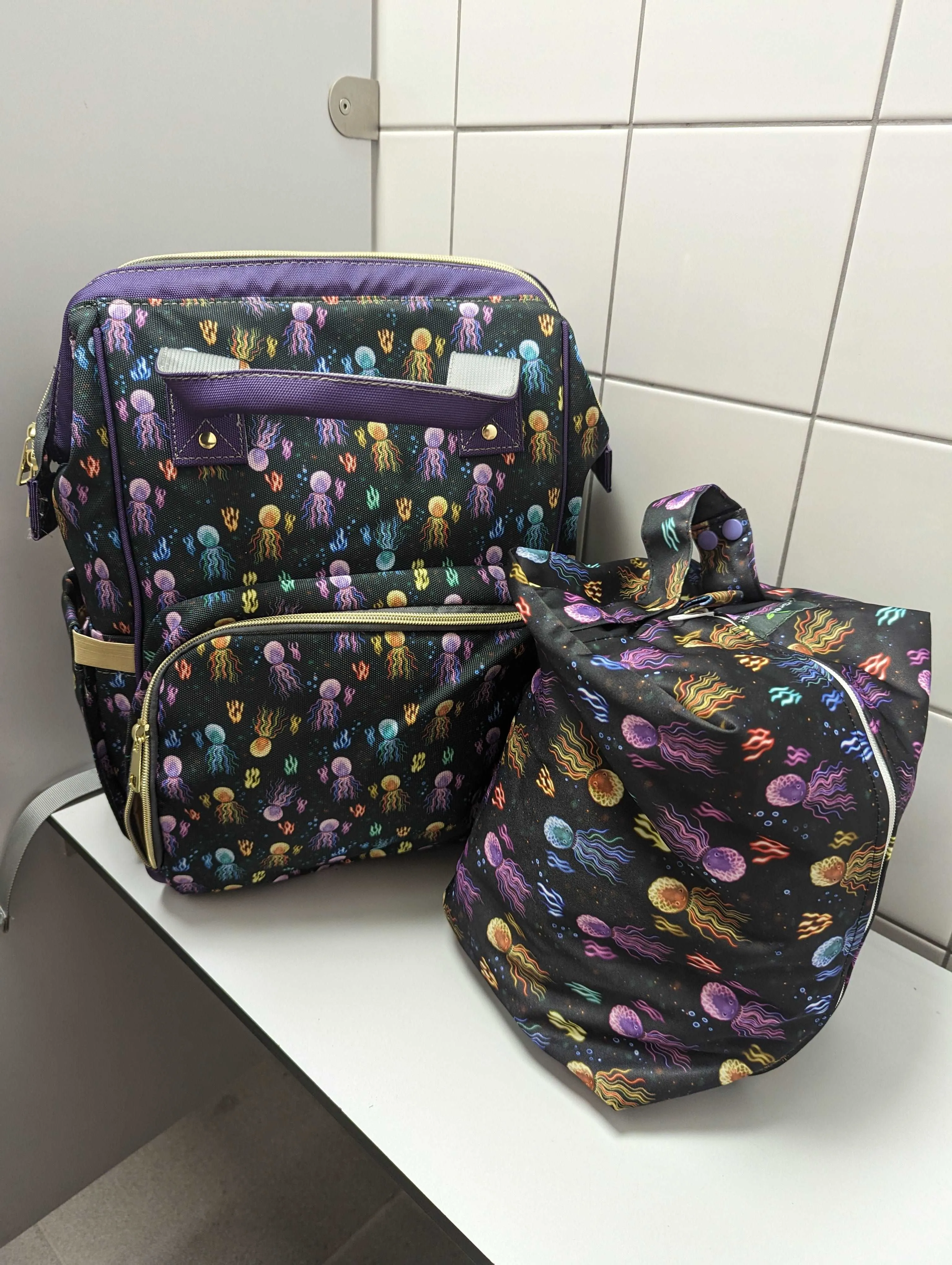Underwater Fun Multi-Function Baby Changing Backpack Bag - Squidding Around