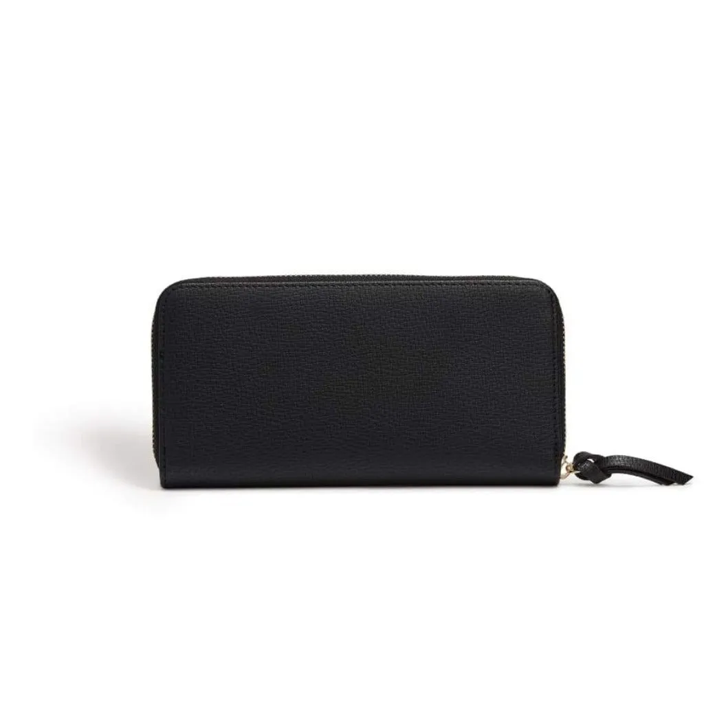 Vegan Purse - Serene Black - Sustainable Vegan Zip Around Wallet