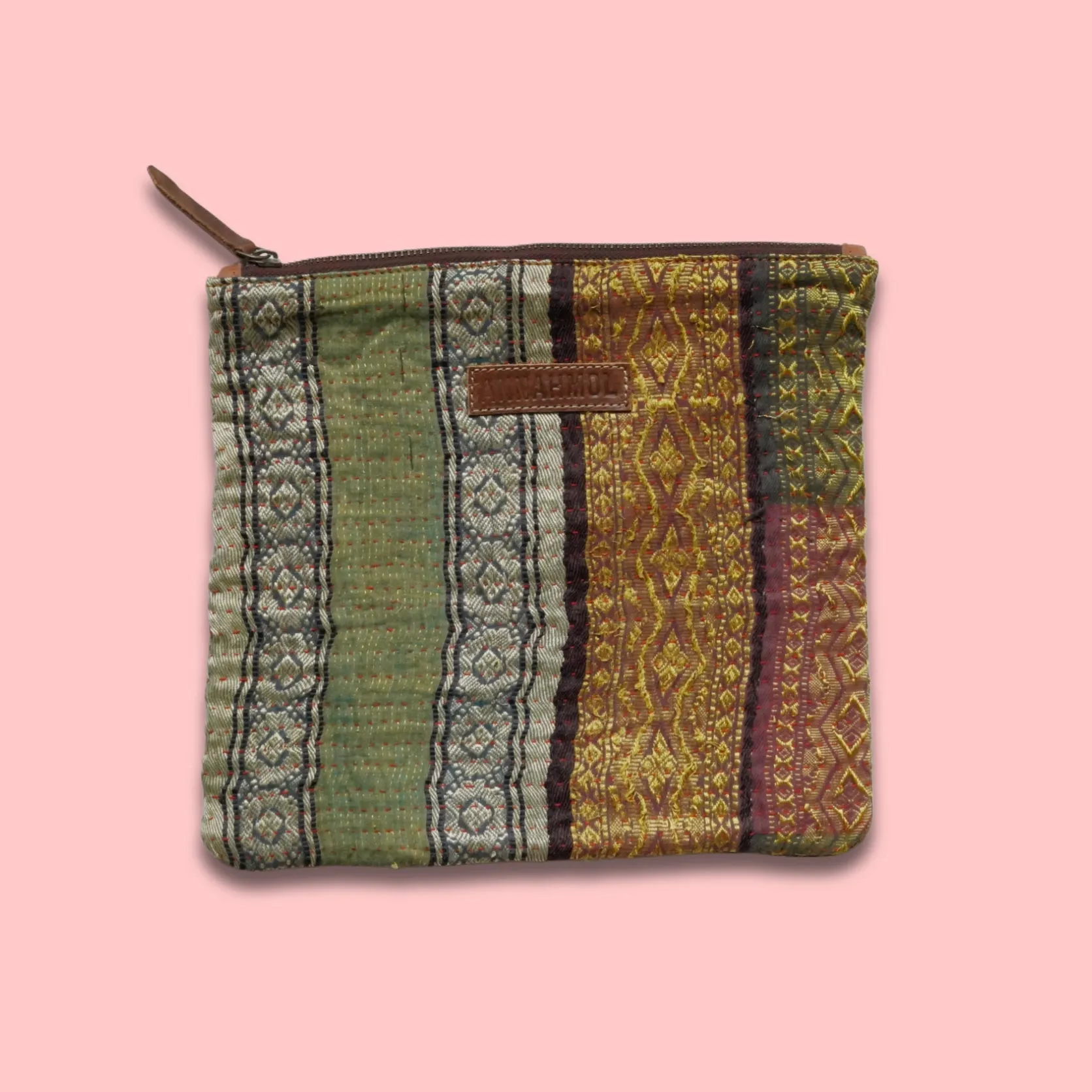 Vintage Bohemian Kantha Pouch  2