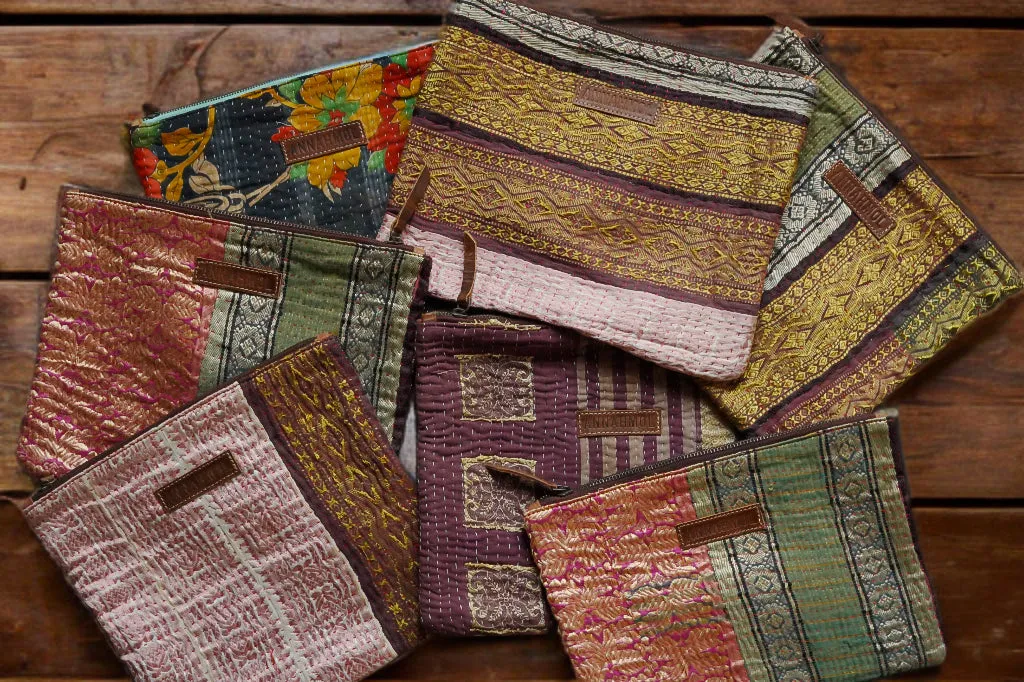 Vintage Bohemian Kantha Pouch  2