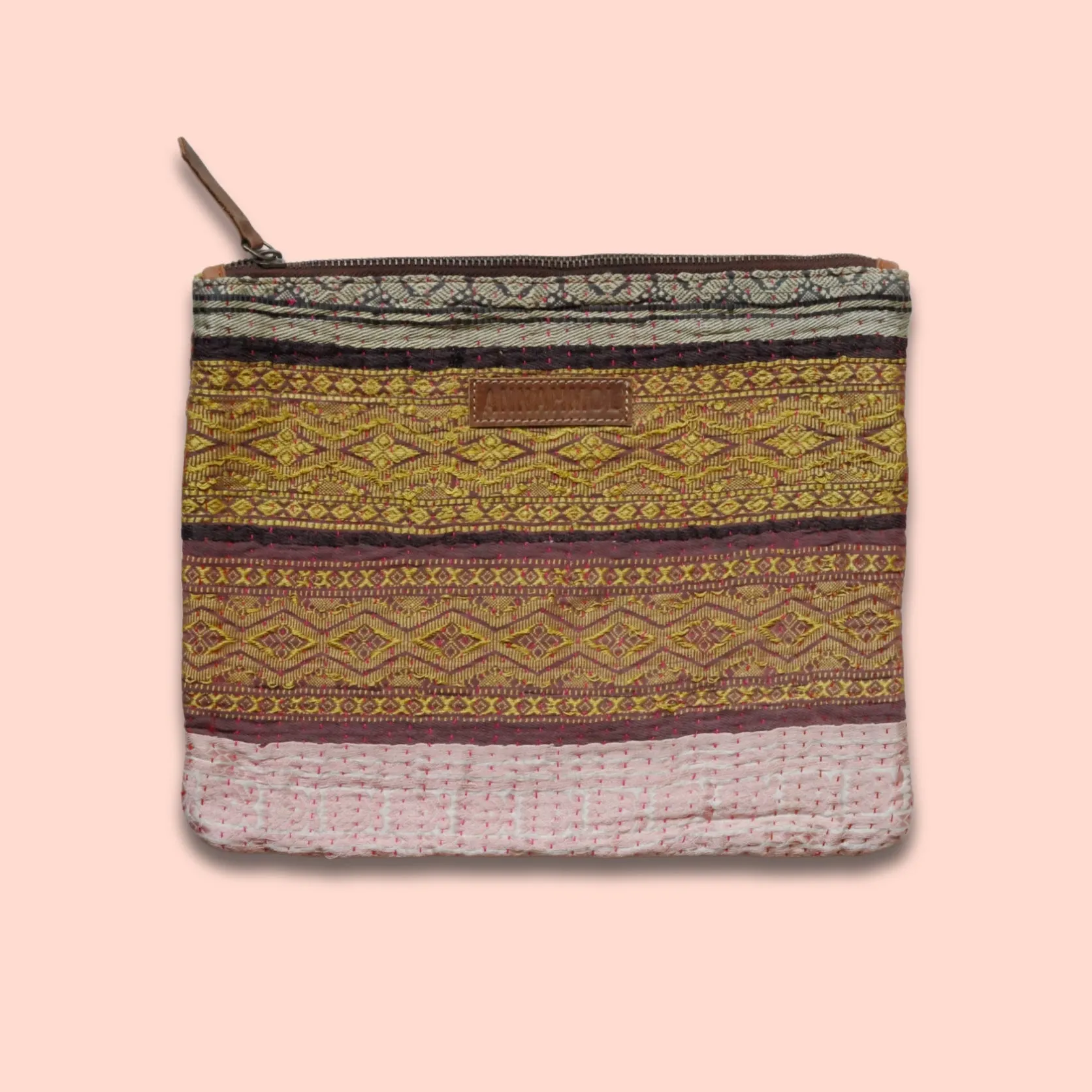 Vintage Bohemian Kantha Pouch  2