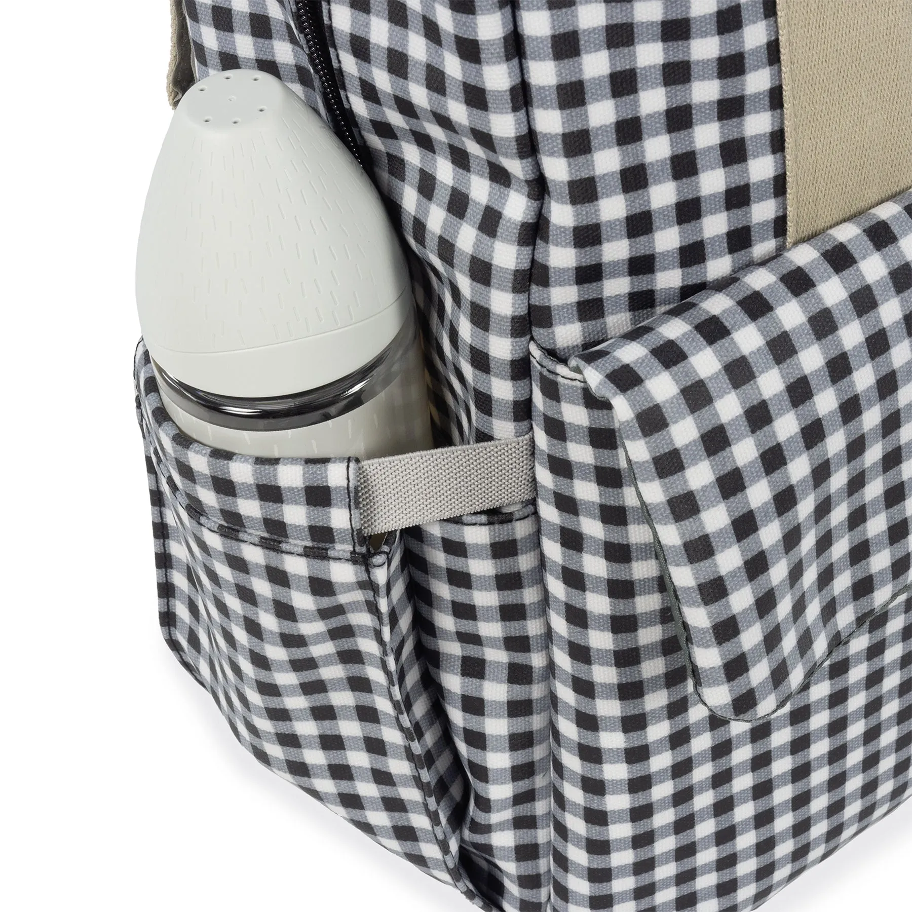 Walking Mum I Love Vichy Black Backpack Diaper Changing Bag