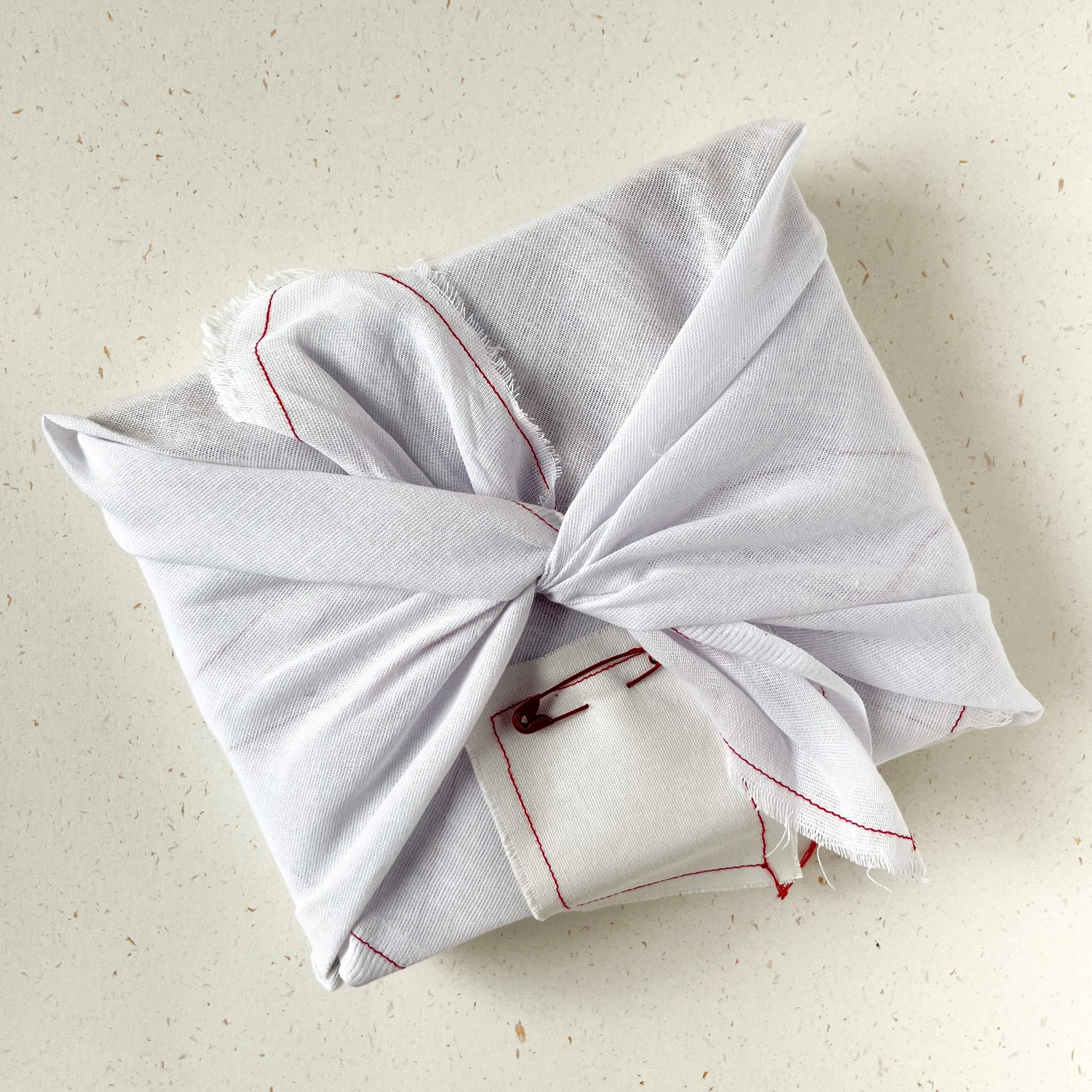 White Fabric Furoshiki Wrap (Set of 3)
