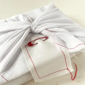 White Fabric Furoshiki Wrap (Set of 3)