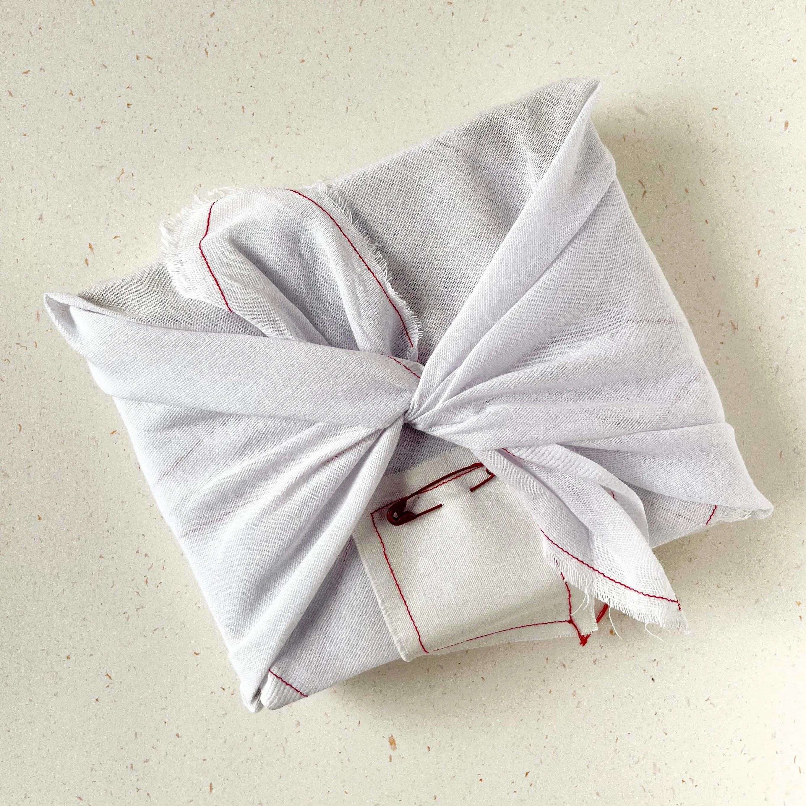 White Fabric Furoshiki Wrap (Set of 3)