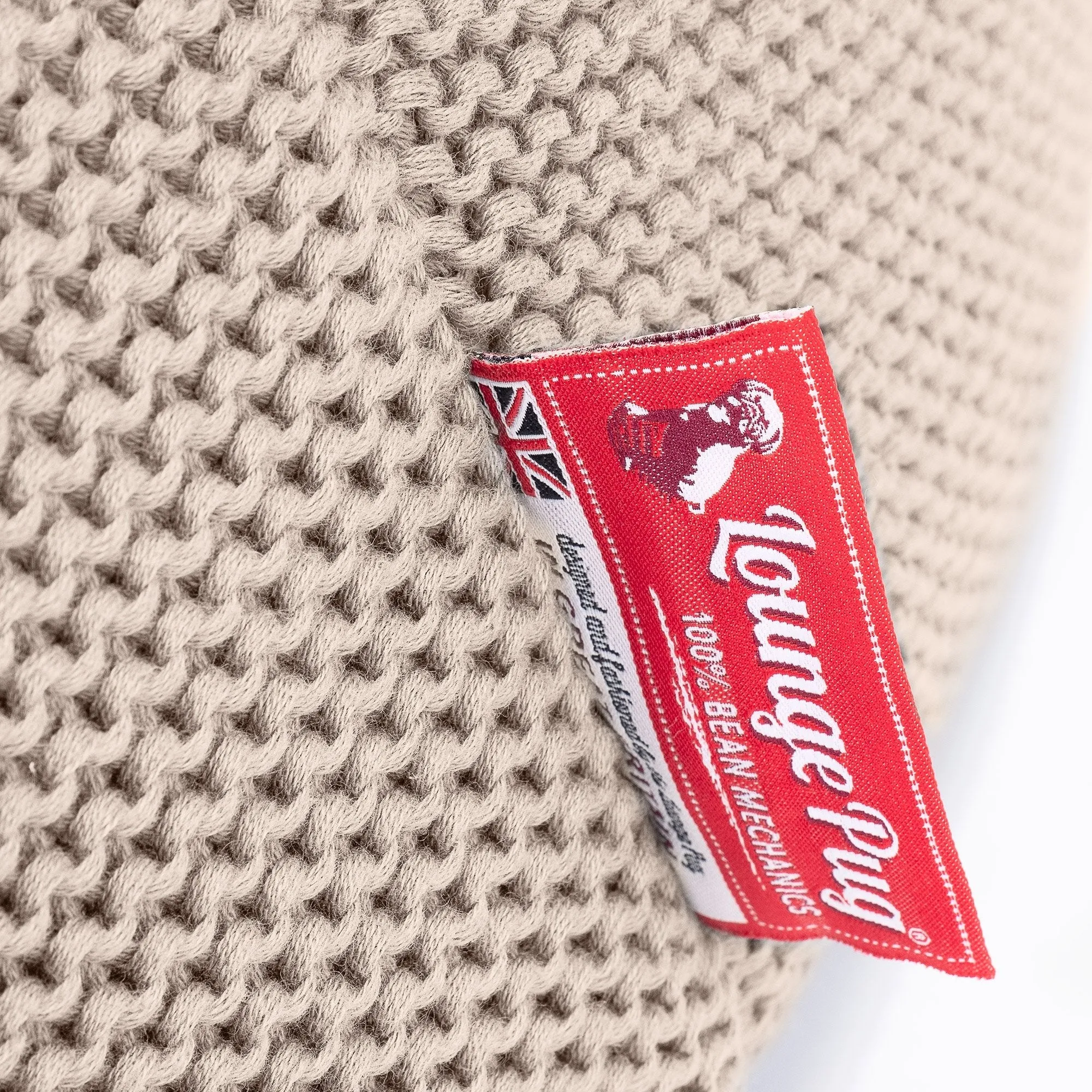 XL Pillow Beanbag - Ellos Knitted Cream